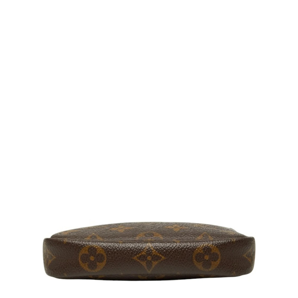 LOUIS VUITTON Authentic Brown Monogram Leather Pochette Mini Bag - Picture 3 of 9